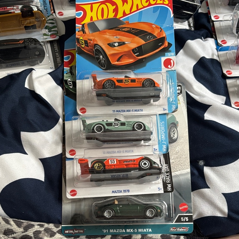 Mazda MX-5 Miata Toy Car Set - Orange, Green, Red